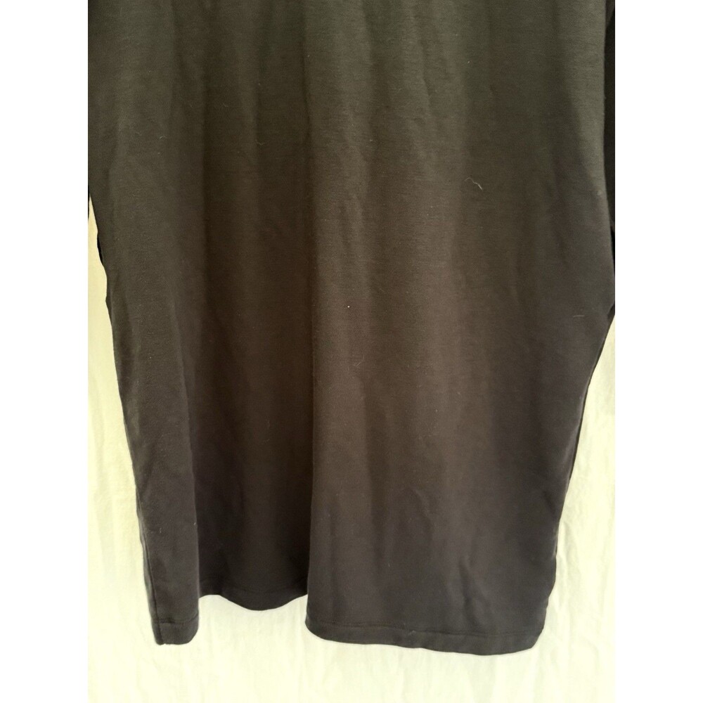 EUC Lou & Grey Hooded Henley Sweatshirt Dress S Black Cozy Athleisure Fall - Picture 11 of 16